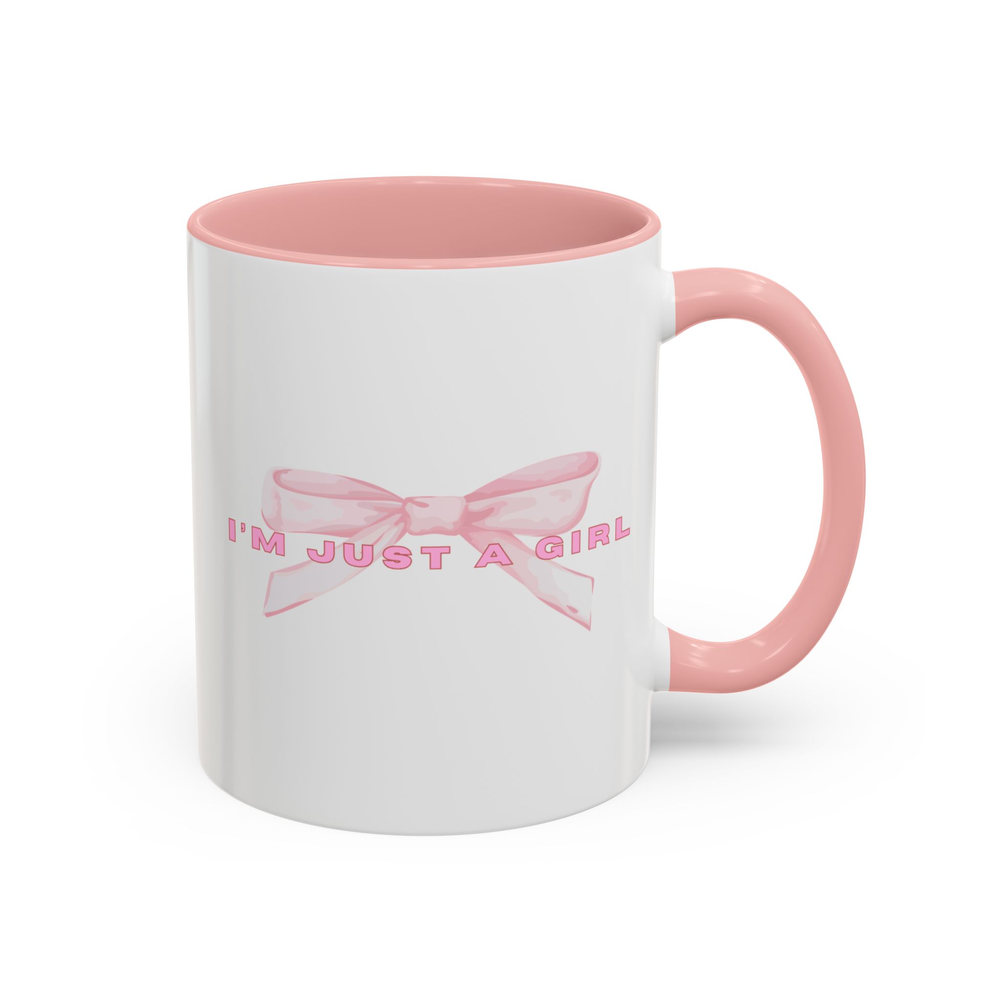 I'm just a girl Cute Pink Bow Coffee Mug - Perfect Gift for Girls, Fun Drinkware for Birthdays, Celebrations, Home Décor, Coffee Lovers