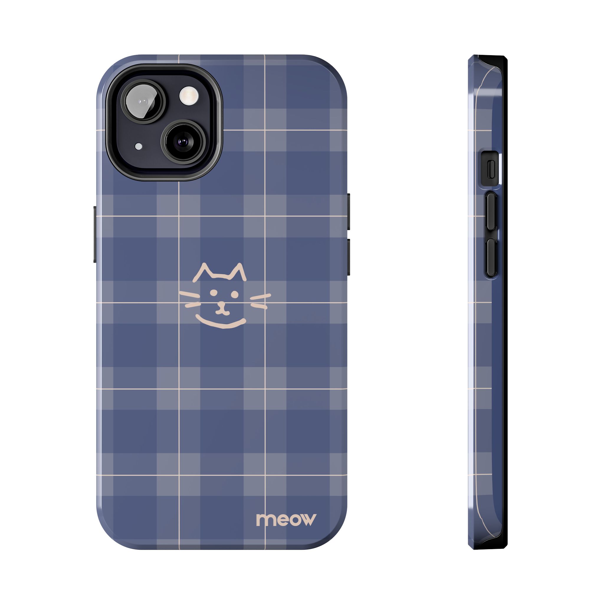 Cat Plaid Cute Tough Phone Cases | Durable Tech Accessories, Cat Lover Gifts, Stylish Protection, Meow Phone Cover